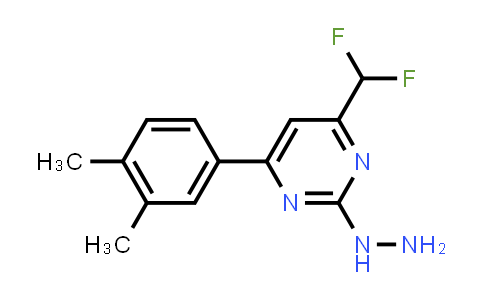 [4-(difluoromethyl)-6-(3,4-dimethylphenyl)pyrimidin-2-yl]hydrazine