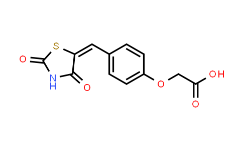 2-[4-[(E)-(2,4-dioxothiazolidin-5-ylidene)methyl]phenoxy]acetic acid