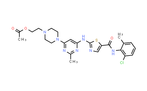 2-[4-[6-[[5-[(2-Chloro-6-methyl-phenyl)carbamoyl]thiazol-2-yl]amino]-2-methyl-pyrimidin-4-yl]piperazin-1-yl]ethyl acetate