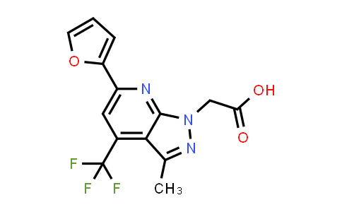 2-[6-(2-Furyl)-3-methyl-4-(trifluoromethyl)pyrazolo[3,4-b]pyridin-1-yl]acetic acid