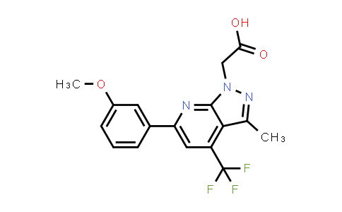 2-[6-(3-Methoxyphenyl)-3-methyl-4-(trifluoromethyl)pyrazolo[3,4-b]pyridin-1-yl]acetic acid