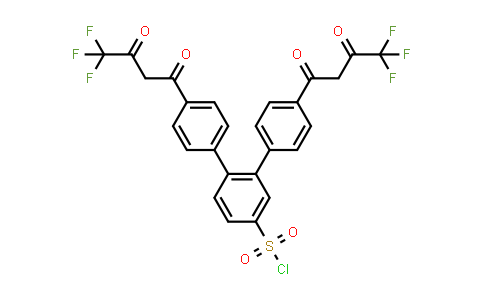 3,4-Bis[4-(4,4,4-trifluoro-3-oxo-butanoyl)phenyl]benzenesulfonyl chloride