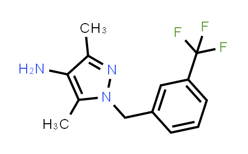 3,5-dimethyl-1-[[3-(trifluoromethyl)phenyl]methyl]pyrazol-4-amine