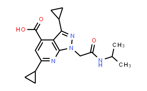 3,6-Dicyclopropyl-1-[2-(isopropylamino)-2-oxoethyl]-1H-pyrazolo[3,4-b]pyridine-4-carboxylic acid