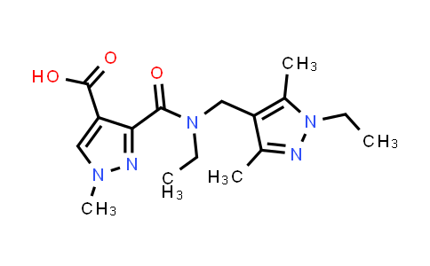 3-((Ethyl[(1-ethyl-3,5-dimethyl-1H-pyrazol-4-yl)methyl]amino)carbonyl)-1-methyl-1H-pyrazole-4-carboxylic acid