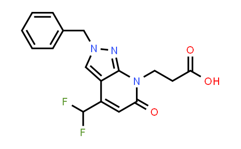 3-[2-Benzyl-4-(difluoromethyl)-6-oxo-2,6-dihydro-7H-pyrazolo[3,4-b]pyridin-7-yl]propanoic acid