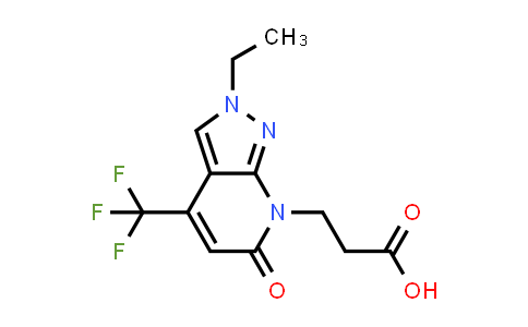 3-[2-Ethyl-6-oxo-4-(trifluoromethyl)-2,6-dihydro-7H-pyrazolo[3,4-b]pyridin-7-yl]propanoic acid