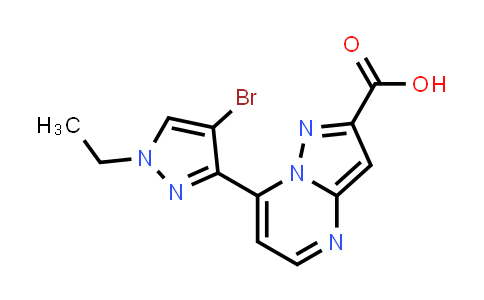 7-(4-Bromo-1-ethyl-1H-pyrazol-3-yl)pyrazolo[1,5-a]pyrimidine-2-carboxylic acid