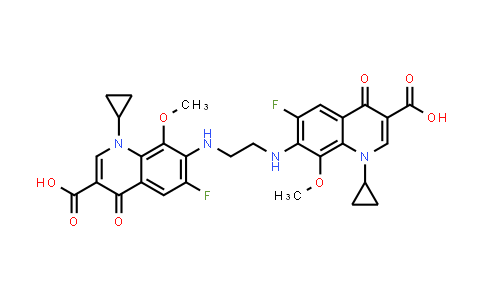 7-[2-[(3-Carboxy-1-cyclopropyl-6-fluoro-8-methoxy-4-oxo-7-quinolyl)amino]ethylamino]-1-cyclopropyl-6-fluoro-8-methoxy-4-oxo-quinoline-3-carboxylic acid