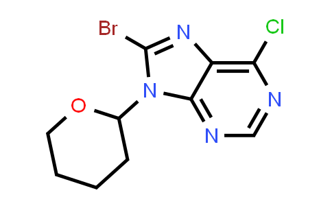 8-bromo-6-chloro-9-tetrahydropyran-2-yl-purine