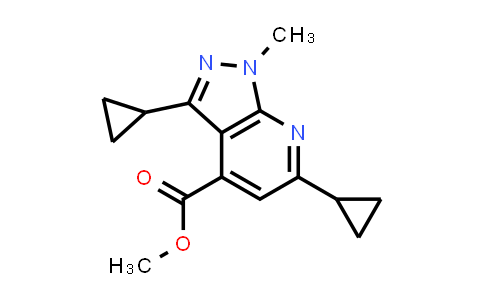 methyl 3,6-dicyclopropyl-1-methyl-pyrazolo[3,4-b]pyridine-4-carboxylate