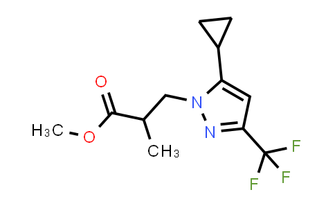 methyl 3-[5-cyclopropyl-3-(trifluoromethyl)pyrazol-1-yl]-2-methyl-propanoate