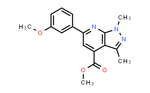 methyl 6-(3-methoxyphenyl)-1,3-dimethyl-pyrazolo[3,4-b]pyridine-4-carboxylate