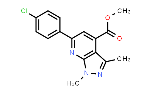 methyl 6-(4-chlorophenyl)-1,3-dimethyl-pyrazolo[3,4-b]pyridine-4-carboxylate