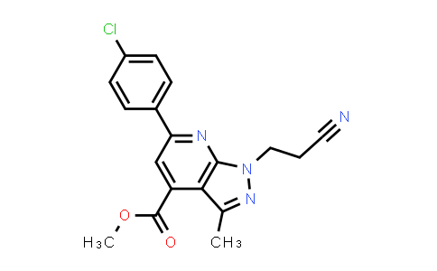 methyl 6-(4-chlorophenyl)-1-(2-cyanoethyl)-3-methyl-pyrazolo[3,4-b]pyridine-4-carboxylate