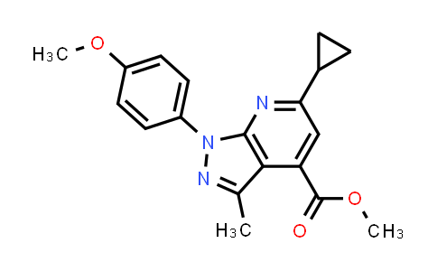 methyl 6-cyclopropyl-1-(4-methoxyphenyl)-3-methyl-pyrazolo[3,4-b]pyridine-4-carboxylate