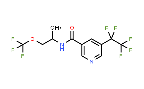 N-(1-Methyl-2-trifluoromethoxy-ethyl)-5-pentafluoroethyl-nicotinamide