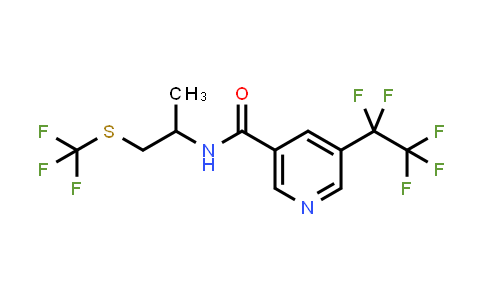 N-(1-Methyl-2-trifluoromethylsulfanyl-ethyl)-5-pentafluoroethyl-nicotinamide
