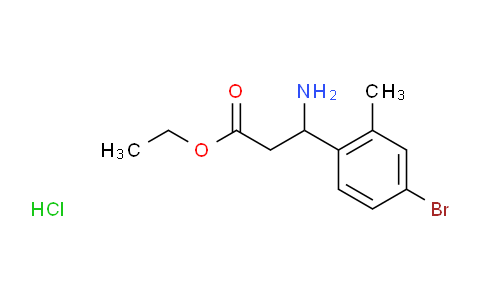 Ethyl 3-amino-3-(4-bromo-2-methylphenyl)propanoate hydrochloride