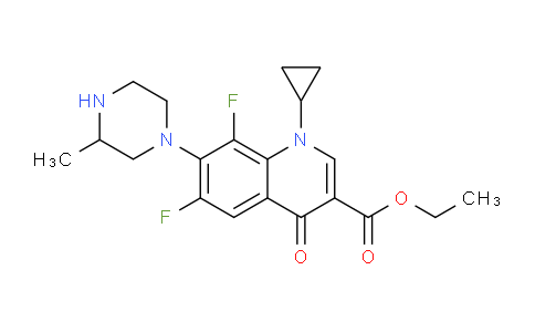 Ethyl 1-cyclopropyl-6,8-difluoro-7-(3-methylpiperazin-1-yl)-4-oxo-1,4-dihydroquinoline-3-carboxylate
