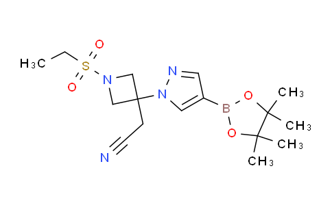 2-(1-(ethylsulfonyl)-3-(4-(4,4,5,5-tetramethyl-1,3,2-dioxaborolan-2-yl)-1H-pyrazol-1-yl)azetidin-3-yl)acetonitrile