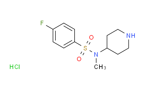 4-fluoro-N-methyl-N-(piperidin-4-yl)benzenesulfonamide hydrochloride