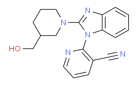 2-[2-[3-(羥基甲基)-1-哌啶基]-1H-苯并咪唑-1-基]-3-氰基吡啶