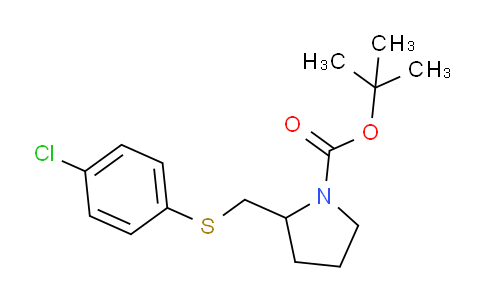 tert-butyl 2-(((4-chlorophenyl)thio)methyl)pyrrolidine-1-carboxylate