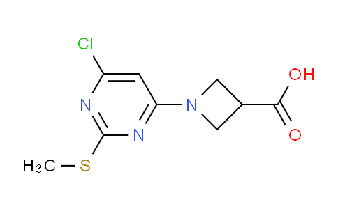 1-(6-chloro-2-(methylthio)pyrimidin-4-yl)azetidine-3-carboxylic acid