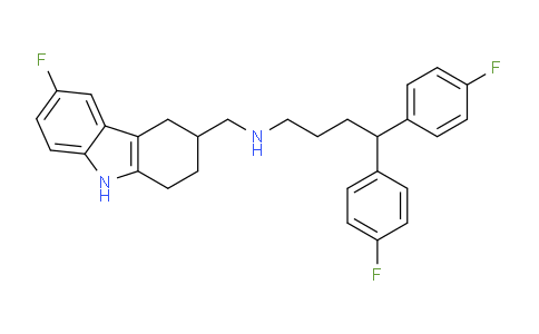 4,4-Bis(4-fluorophenyl)-N-[(6-fluoro-2,3,4,9-tetrahydro-1H-carbazol-3-yl)methyl]-1-butanamine