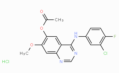 4-(3-chloro-4-fluorophenylamino)-7-methoxyquinazolin-6-yl acetate hydrochloride
