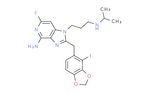 6-fluoro-2-((4-iodobenzo[d][1,3]dioxol-5-yl)Methyl)-1-(3-(isopropylaMino)propyl)-1H-iMidazo[4,5-c]pyridin-4-aMine