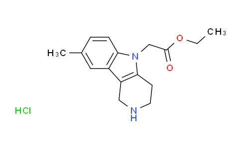 Ethyl (8-methyl-1,2,3,4-tetrahydro-5h-pyrido[4,3-b]indol-5-yl)acetate hydrochloride