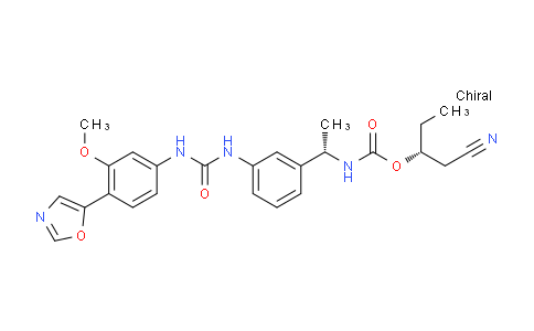 [(2R)-1-cyanobutan-2-yl] N-[(1S)-1-[3-[[3-methoxy-4-(1,3-oxazol-5-yl)phenyl]carbamoylamino]phenyl]ethyl]carbamate