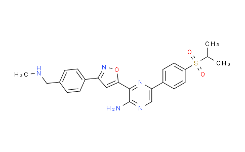 3-[3-[4-[(Methylamino)methyl]phenyl]-5-isoxazolyl]-5-[4-[(1-methylethyl)sulfonyl]phenyl]-2-pyrazinamine