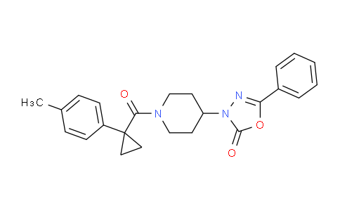 3-(1-{[1-(4-methylphenyl)cyclopropyl]carbonyl}-4-piperidinyl)-5-p Henyl-1,3,4-oxadiazol-2(3h)-one