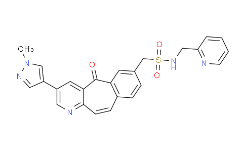 1-(3-(1-Methyl-1H-pyrazol-4-yl)-5-oxo-5H-benzo[4,5]cyclohepta[1,2-b]pyridin-7-yl)-N-(pyridin-2-ylmethyl)methanesulfonamide