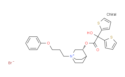 (3R)-3-(2-Hydroxy-2,2-di(thiophen-2-yl)acetoxy)-1-(3-phenoxypropyl)quinuclidin-1-ium bromide