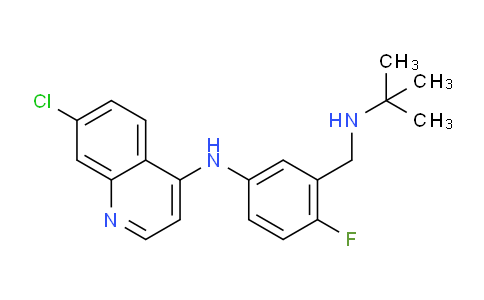 4-Quinolinamine, 7-chloro-N-[3-[[(1,1-dimethylethyl)amino]methyl]-4-fluorophenyl]-
