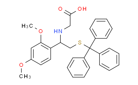2-{[1-(2,4-dimethoxyphenyl)-2-[(triphenylmethyl)sulfanyl]ethyl]amino}acetic acid