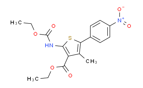 ethyl 2-((ethoxycarbonyl)amino)-4-methyl-5-(4-nitrophenyl)thiophene-3-carboxylate