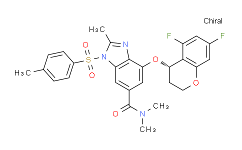1H-Benzimidazole-6-carboxamide, 4-[[(4S)-5,7-difluoro-3,4-dihydro-2H-1-benzopyran-4-yl]oxy]-N,N,2-trimethyl-1-[(4-methylphenyl)sulfonyl]-
