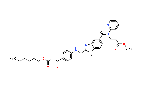 甲基3-((((4-((((己氧羰基)甲酰基)氨基甲酰基)苯基)氨基)甲基-1-甲基-n-(吡啶 -2- 基)-1 h-苯并[ d ]咪唑 -5- 甲酰胺基)丙酸酯
