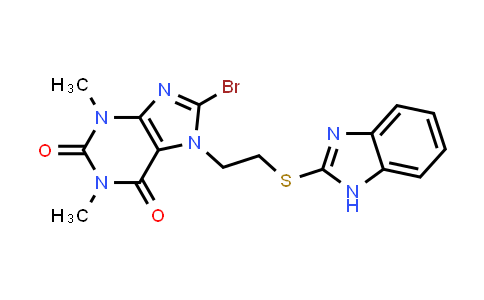 7-(2-((1H-苯并[d]咪唑-2-基)硫代)乙基)-8-溴-1,3-二甲基-3,7-二氢-1H-嘌呤-2,6-二酮