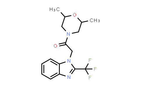 1-(2,6-二甲基嗎啉)-2-(2-(三氟甲基)-1H-苯并[d]咪唑-1-基)乙烷-1-酮