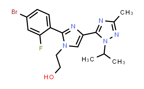 2-(2-(4-Bromo-2-fluorophenyl)-4-(1-isopropyl-3-methyl-1H-1,2,4-triazol-5-yl)-1H-imidazol-1-yl)ethanol