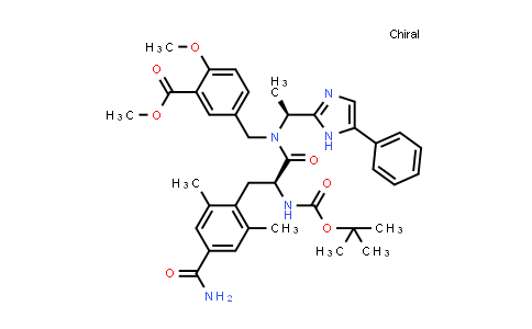 Methyl 5-(((S)-2-((tert-butoxycarbonyl)amino)-3-(4-carbamoyl-2,6-dimethylphenyl)-N-((S)-1-(5-phenyl-1H-imidazol-2-yl)ethyl)propanamido)methyl)-2-methoxybenzoate