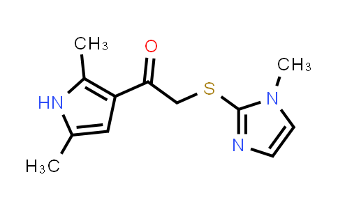 1-(2,5-二甲基-1H-吡咯-3-基)-2-((1-甲基-1H-咪唑-2-基)硫代)乙烷-1-酮