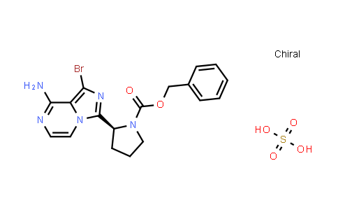 苄基(2S)-2-(8-氨基-1-溴-咪唑并[1,5-a]吡嗪-3-基)吡咯烷-1-羧酸硫酸