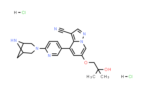 4-(6-(3,6-二氮杂双环[3.1.1]庚-3-基)吡啶-3-基)-6-(2-羟基-2-甲基丙氧基)吡唑并[1,5-a]吡啶-3-三腈二盐酸盐